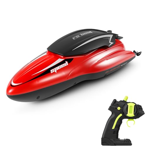 Dodoore Ferngesteuertes Boot, 2,4 GHz RC Boot Wasserdichtes Schnellboot, 30 Minuten Segelzeit, Mini Speedboat Rennboote für Pools und Seen von Dodoore