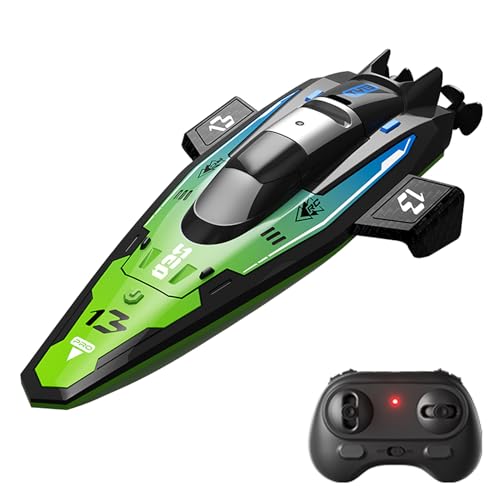 Dodoore Ferngesteuertes Boot, 2,4 GHz RC Boot Wasserdichtes Wiederaufladbares Speedboat, Mini Stunt Boot Rennboote für Pools und Seen von Dodoore