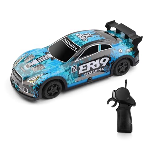 Dodoore Ferngesteuertes Drift Auto, 1:22 2,4 GHz Wiederaufladbares RC Auto Drift Car 4WD mit LED Leuchten, Rennreifen, Ideales RC Drift Car von Dodoore