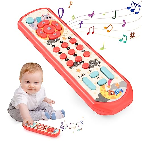 Fernbedienung Spielzeug für Kinder,Baby Handy,Lernspaß Fernbedienung, Kinder Fernbedienung Babyspielzeug mit Musik Lerninhalten, Baby Lernspielzeug, Kinderspielzeug Fernbedienung Frühe Lernspielzeug von DoeDoefong