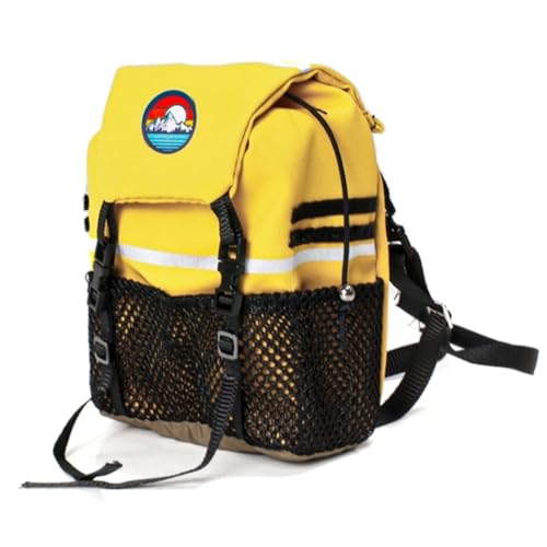 Doengdfo Simulation Rucksack Schaufel Aufbewahrungstasche Gepäcktasche Handtasche Dekoration für 1/8 1/10 RC Crawler Auto, Gelbe Tasche von Doengdfo