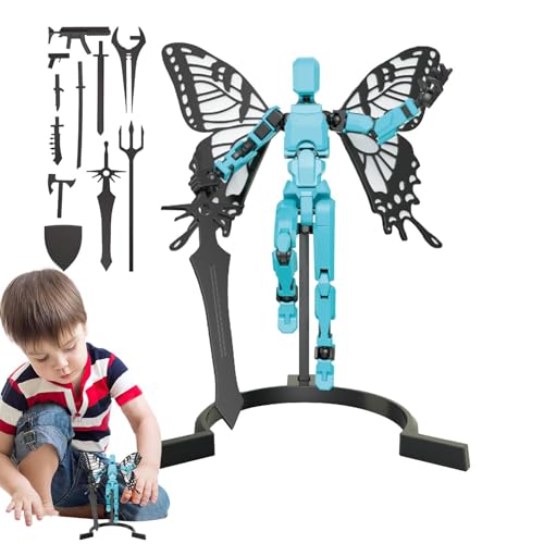 Doiyislem 13 Actionfiguren-Set, Lucky Robot Actionfiguren | 3D-gedruckte 13 Actionfiguren-Fidget-Spielzeuge - Mehrgelenkige 13 Lucky Puppet Joints-Figuren, bewegliche 13-bewegliche Actionfigur für und von Doiyislem