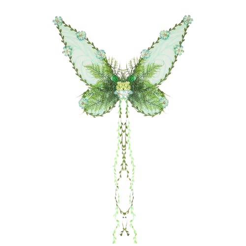 Doiyislem Feenflügel Für Mädchen, Schmetterlingsflügel Mit Ranken, Festtagszubehör Für Gartenfest Bühnenauftritt Karneval Doiyislem Feenflügel Für Mädchen, Schmetterlingsflügel Mit Ranken, Festtagszubehör Für Gartenfest Bühnenauftritt Karneval von Doiyislem