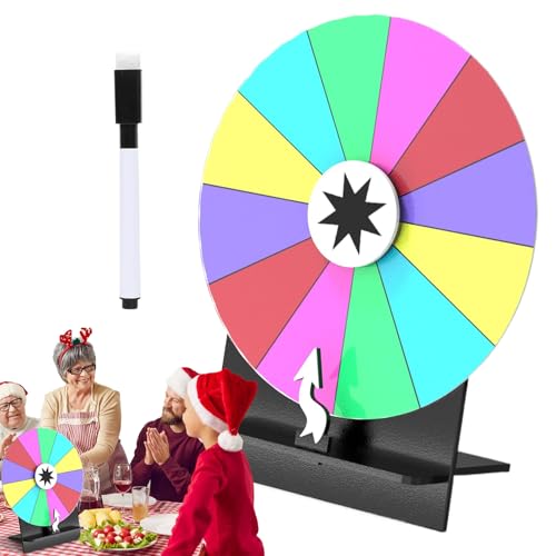Doiyislem Preisrad Drehscheibe Mit Ständer | 30 cm Drehscheibe | 12 Felder Roulette Mit Whiteboard Marker Für Veranstaltungen Messen Events Doiyislem Preisrad Drehscheibe Mit Ständer | 30 cm Drehscheibe | 12 Felder Roulette Mit Whiteboard Marker Für Veranstaltungen Messen Events von Doiyislem