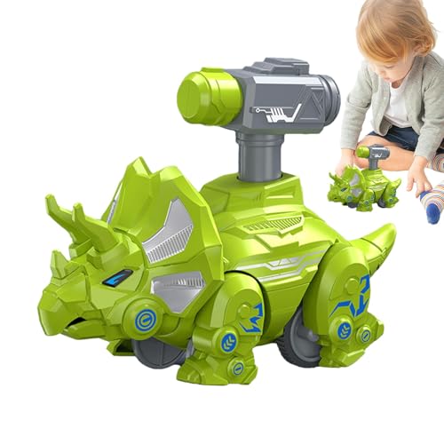 Doiyislem Press and Go Dinosaurierspielzeug, Spielzeugfahrzeug für Kinder, Kinder Dinosaurier Spielzeugfahrzeug, Tragbares Lernfahrzeugspielzeug, batterieloses Autospielzeug für Kindergarten, von Doiyislem