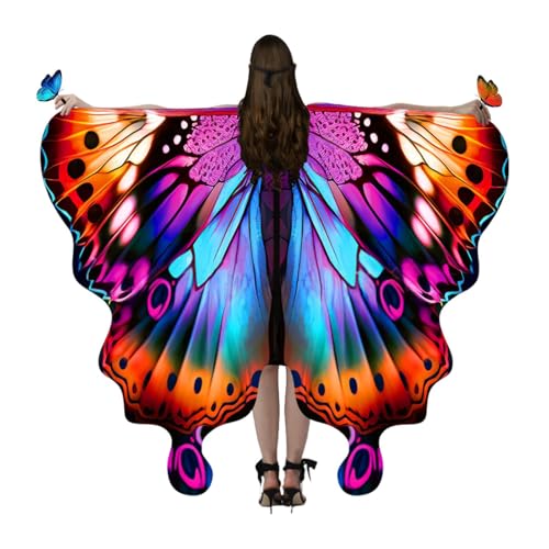 Doiyislem Schmetterlingsflügel Für Damen - Schmetterlingsumhang Halloween Verkleidung,Frauen Umhang Für Rollenspiel Bühne Karneval Fasching Verkleidungsparty Doiyislem Schmetterlingsflügel Für Damen - Schmetterlingsumhang Halloween Verkleidung,Frauen Umhang Für Rollenspiel Bühne Karneval Fasching Verkleidungsparty von Doiyislem
