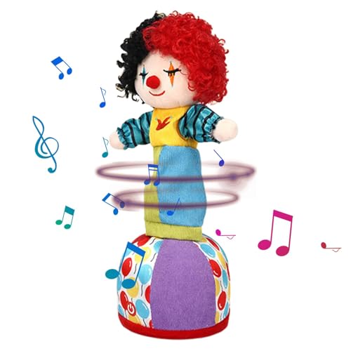 Doiyislem Sprechendes Tanzspielzeug, Spielzeug mit Sprachwiederholung - Nachahmung der Aufnahme eines Plüschclowns - Pädagogisches, musikalisch sprechendes Schüttelspielzeug, sprachaktiviertes von Doiyislem