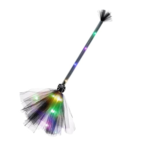 Halloween Hexenbesen Mit LED-Licht - 65 cm Hexenbesen Für Kinder, Kleinkinder, Leuchtender Hexenbesens, Halloween Besens Requisiten, Cosplay-Requisiten, Kostümzubehör, Kinder Kostüm Dekoration Halloween Hexenbesen Mit LED-Licht - 65 cm Hexenbesen Für Kinder, Kleinkinder, Leuchtender Hexenbesens, Halloween Besens Requisiten, Cosplay-Requisiten, Kostümzubehör, Kinder Kostüm Dekoration von Doiyislem