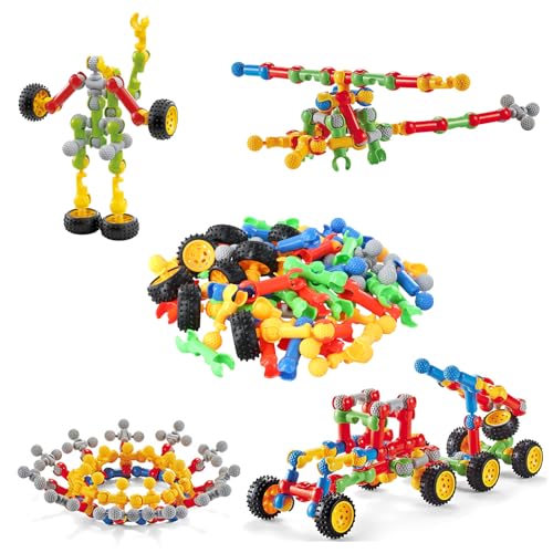 Dokeno Mint Baustein Set, 70-teilig für Kinder ab 4-8 Jahre, Konstruktionsspielzeug mit Anleitung, Lernspielzeug aus ABS Kunststoff, Kreative Bausteine für Jungen und Mädchen von Dokeno