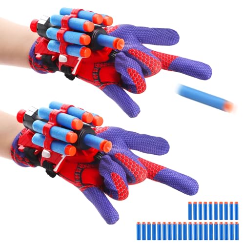 Dolanus Spider Launcher Handschuh Spider Hero Handschuhe Handgelenk Spielzeug Set für Cosplay Handschuh Geschenke für Kinder 3-8 Jahre Mädchen Junge Spielzeug ab Jahre Geburtstag Geschenkideen von Dolanus