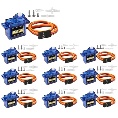 DollaTek 10Pcs Mini Analoggetriebe Micro Servo 9g Für RC Flugzeug Hubschrauber von DollaTek