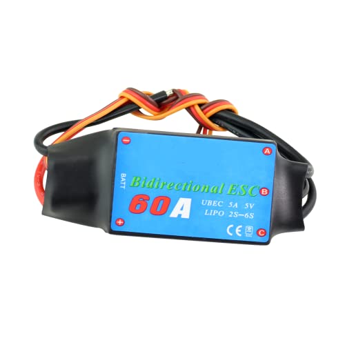 DollaTek Double Sides Brushless ESC Unterwasserstrahlruder RC Auto Bootsteile - 60A von DollaTek