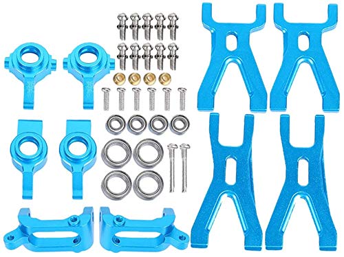 DollaTek Upgrade Aufhängungsarm & Vorder- / Hinterradnabe C Sitzteile-Kit für WLtoys A959 A979 A959B A979B RC-Autoersatz, Blau von DollaTek