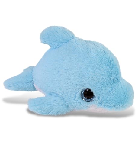 DolliBu Blue Dolphin Big Eye Plush - Super Soft Stuffed Animal Cute Sea Animal Plush Adorable Fluffy Stuffed Animal for Boys Girls Stuffed Zoo Animals Plush Gift for Babies, Kids, Adults - 6 Inch von Dollibu