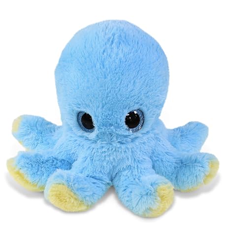 DolliBu Blue Octopus Big Eye Plush - Super Soft Stuffed Animal Cute Sea Animal Plush Adorable Fluffy Stuffed Animal for Boys Girls Stuffed Zoo Animals Plush Gift for Babies, Kids, Adults - 6 Inch von Dollibu