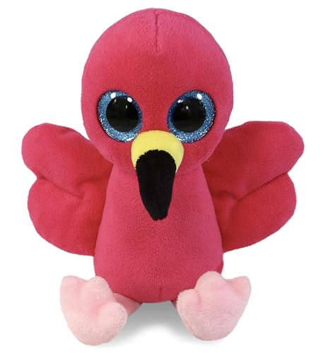 DolliBu Flamingo Big Eye Plush - Super Soft Stuffed Animal, Cute Wildlife Animal Plush, Adorable Fluffy Stuffed Animal for Boys, Girls, Stuffed Zoo Animals Plush Gift for Babies, Kids, Adults - 6 Inch von Dollibu