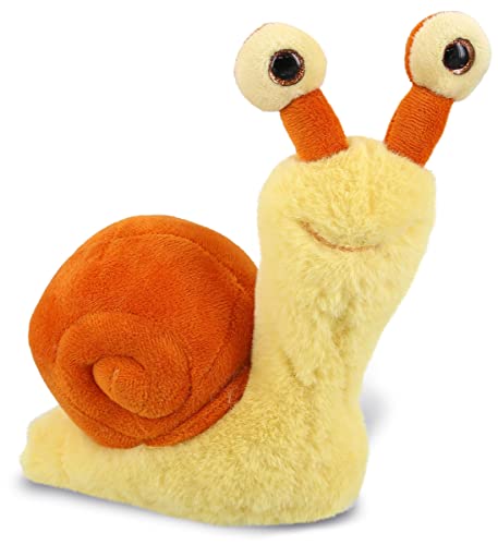 DolliBu Plüschschnecke Stofftier – weiche, umarmbare große Augen, orangefarbene Schnecke, bezaubernde Spielzeit, Landschnecke, Plüschtier, niedliches wildes Leben, Kuschelgeschenke für Kinder und von Dollibu