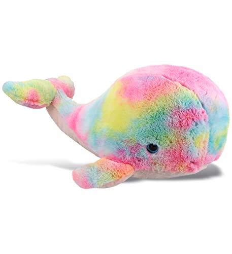 DolliBu Rainbow Whale XL Stuffed Animal - Soft Huggable Whale Stuffed Toy, Adorable Playtime Ocean Plush Toy, Cute Cuddle Gifts for Kids and Adults - 15 Inch von Dollibu