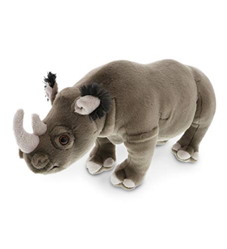 DolliBu Wild Stuffed Animal Soft Plush Collection, Storytime Buddy Nashorn Tier für Kinder, Nashorn Plüsch Safari Stofftiere, Peekaboo Critters - Nashorn 45,7 cm von Dollibu