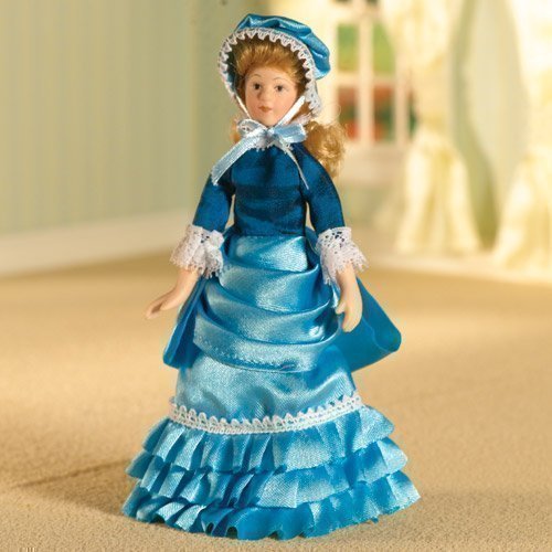 Dolls House 6364 Puppe Estella hellblaues Kleid 1:12 für Puppenhaus von Dolls House