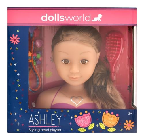 Dolls World Frisierkopf, brünettes Haar von Dolls World