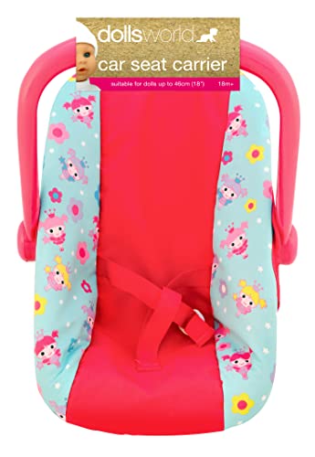 Dolls World Puppen Welt 8210 Auto Sitz Doll Carrier für Puppen bis 46 cm, für Kinder ab 3 Jahren, Rose von Dolls World