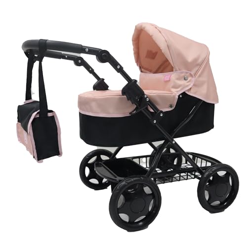 Dolly Tots Cherish Kinderwagen | Kinderwagen mit passender Wickeltasche & verstellbarer Kapuze | Untersitz-Aufbewahrungssystem für Kinder | Kinderwagen & Kinderwagen Spielzeug für Kinder ab 3 Jahren Dolly Tots Cherish Kinderwagen | Kinderwagen mit passender Wickeltasche & verstellbarer Kapuze | Untersitz-Aufbewahrungssystem für Kinder | Kinderwagen & Kinderwagen Spielzeug für Kinder ab 3 Jahren von Dolly Tots