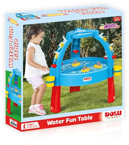 Dolu 3074 Sand and Water Activity Table Spielzeug, Mehrfarbig - 82x98x98 cm, Kinderaktivitätsspielzeug für drinnen und draußen, Aktivitätstisch ideal für Kinder ab 24 Monaten von Dolu