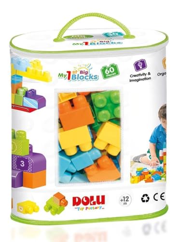 Dolu My 1st Big Blocks Kids Blockspielzeug-Aktivität – 60 Stück von Dolu