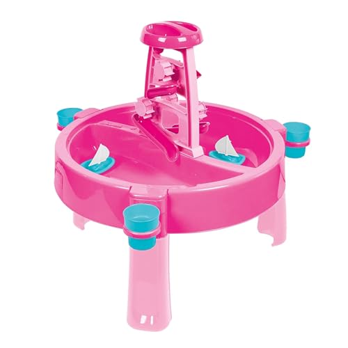 Dolu Rosa 3-in-1 Aktivitäts-Sand- und Wasserspieltisch - Rosa Indoor & Outdoor Aktivitätstisch mit Deckel für Kinder im Alter von 2 bis 8 Jahren (73 cm H) von Dolu