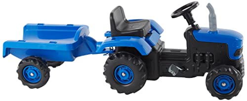 DOLU Trailer Traktor - mit Pedal, blau von Dolu