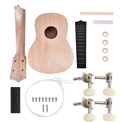 Domary 21 Zoll Linde 4 Saiten Ukelele DIY Kit Instrumentenzubehör von Domary