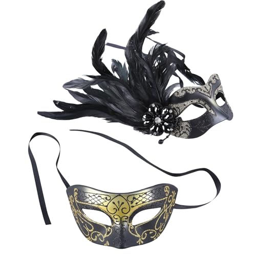 Domasvmd Maskerade-Maske für Damen und Herren, Party, Ball, Abschlussball, Hochzeit, Wanddekoration, Karneval, Maske, Kostüme, Maske, Cosplay-Maske von Domasvmd