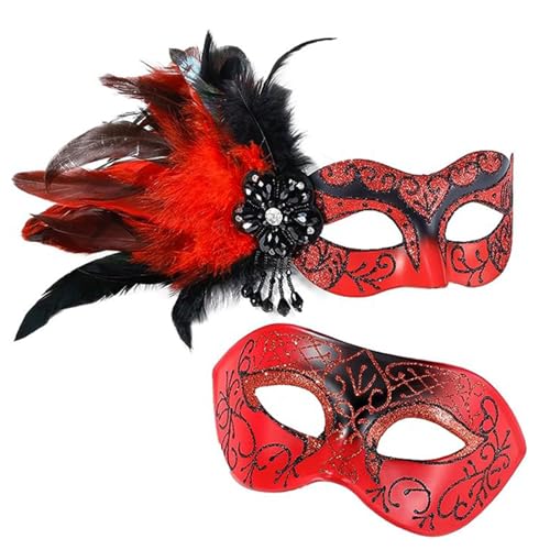 Domasvmd Maskerade-Maske für Damen und Herren, Party, Ball, Abschlussball, Hochzeit, Wanddekoration, Karneval, Maske, Kostüme, Maske, Cosplay-Maske von Domasvmd