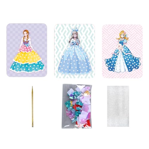 Domasvmd Prinzessin Kostüm Aufkleber Aktivität Kleid Wechseln Lernspielzeug Bastelbox Verbessern Die Ästhetische Vorstellung von Domasvmd