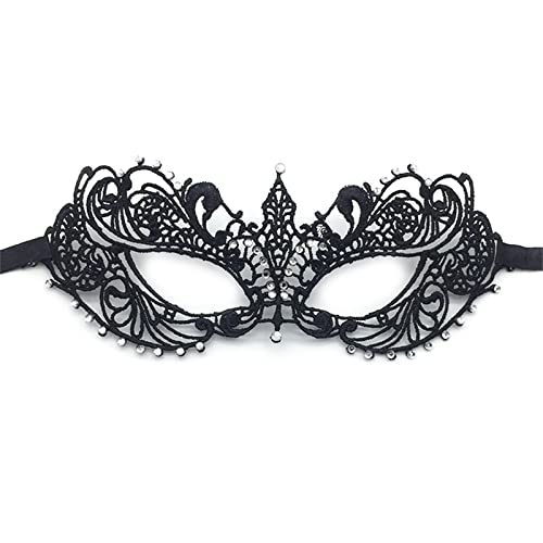 Domasvmd Spitzen-Maske, Halbgesichtsmaske, antike Party-Maske, Nachtclub-Königin-Augenmaske, Halloween-Kostüme, Zubehör für Club, Halloween, Maskerade, Maske für Damen, Retro-Party-Maske, halbe von Domasvmd