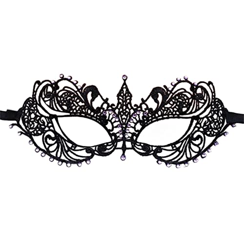 Domasvmd Spitzen-Maske, Halbgesichtsmaske, antike Party-Maske, Nachtclub-Königin-Augenmaske, Halloween-Kostüme, Zubehör für Club, Halloween, Maskerade, Maske für Damen, Retro-Party-Maske, halbe von Domasvmd