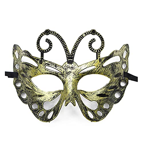 Domasvmd Unisex Maskerade Maske Halbgesichtsmaske Antike Party Maske Halloween Kostüme Zubehör für Karneval Club Antike Maske für Männer Frauen Halloween Halbgesichtsmaske Partymaske Maskerade Maske von Domasvmd