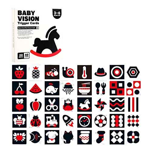 Karte Neugeborene Visuelle Stimulation Kontrastreiches Baby Visuelle Stimulationskarte Babys Sensorisches Spielzeug von Domasvmd