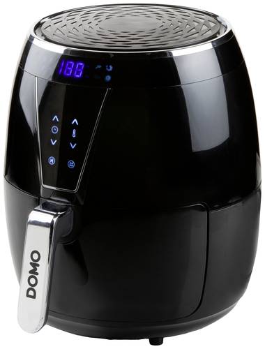 DOMO XL 4L Heißluft-Fritteuse 4l 1500W Überhitzungsschutz, Cool-Touch-Gehäuse, mit Display Schwarz von Domo