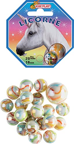 Kim'Play COU500840 20 + 1 Unicorn Balls, Multi-Coloured von Kim'Play