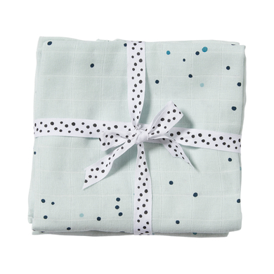 Done by Deer™ Spucktuch 2er-Pack Dreamy dots Blau von Done by Deer™