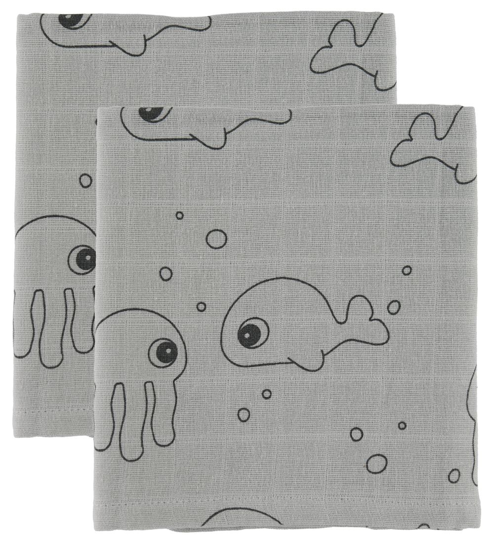 Done By Deer Mulltuch - 120x120 - 2 st. - Sea Friends - Grau - Done by Deer - One Size - Wickeltücher Done By Deer Mulltuch - 120x120 - 2 st. - Sea Friends - Grau - Done by Deer - One Size - Wickeltücher von Done by Deer