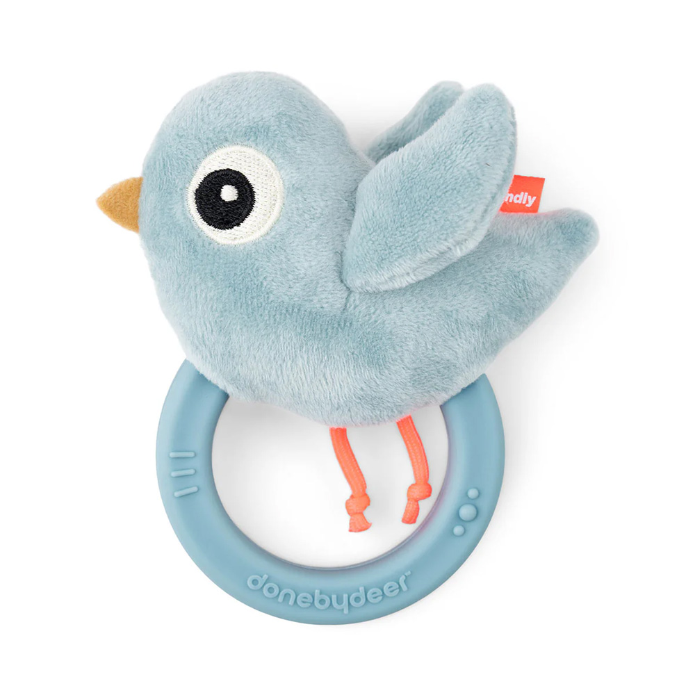 Done by Deer Sensory Rattle w/ Teether Birdee von Done by Deer