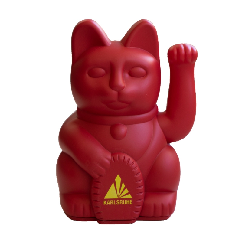 Donkey Winkekatze Lucky Cat Karlsruhe Rot von Donkey Products