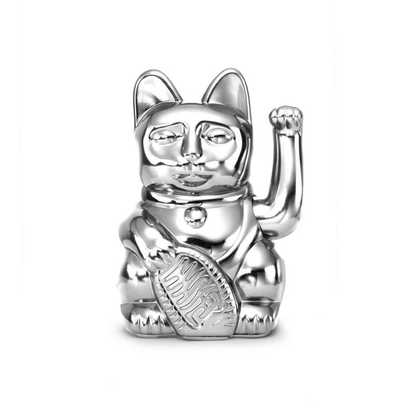 Donkey Winkekatze Lucky Cat Cosmic Edition Mercury shiny silver von Donkey Products