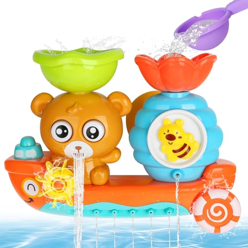 Donlala Badewannenspielzeug, Badespielzeug, Wasserspielzeug Kinder, Bär und Bee, Spielzeug Badewanne für Jungen und Mädchen Geburtstag ab 2 3 4 5 6 Jahre von Donlala