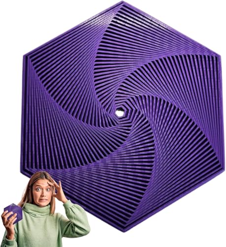 Fractal Fidget Hexagon - 3D Printed Hexagon Fidget Toy, 3D Printed Infinity Cube, Geometric Fidget Coasters, Mindful Meditation Tool, Sensory Toys for Adults, Infinity Cubes (Purple) von Donlinon