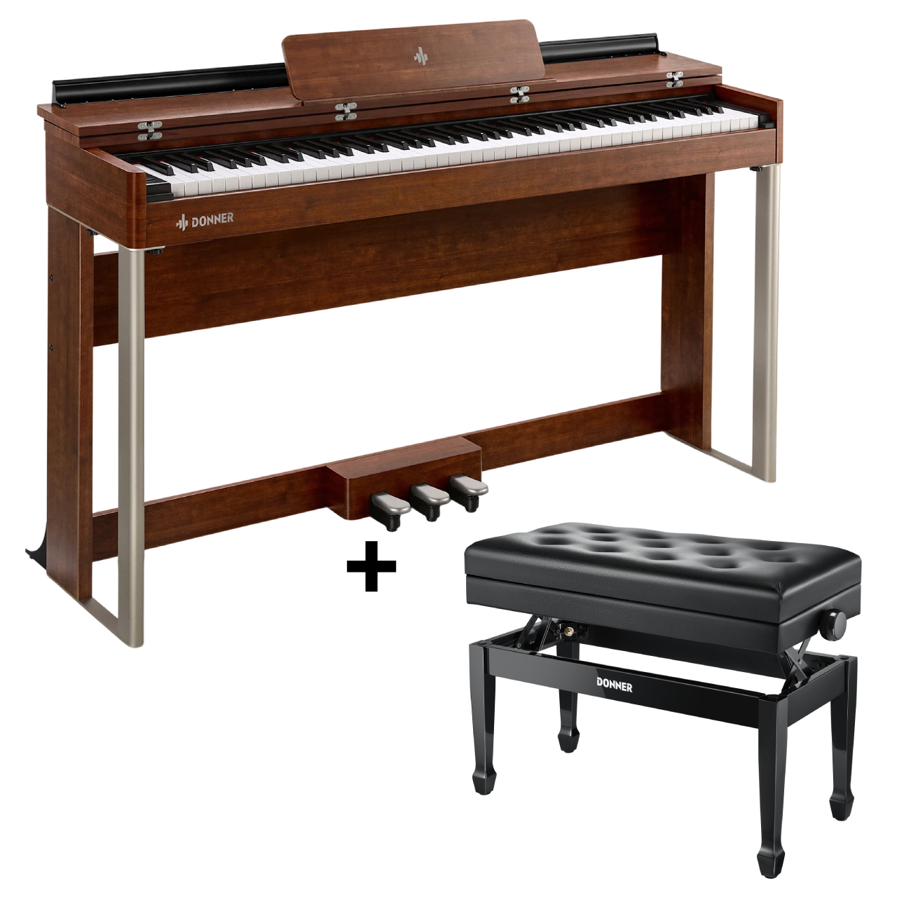 Donner DDP-200 MK2 Digitalpiano, DDP-200 MK2 Piano / Piano + Duet höhenverstellbare Bank Donner DDP-200 MK2 Digitalpiano, DDP-200 MK2 Piano / Piano + Duet höhenverstellbare Bank von Donner Music - DE
