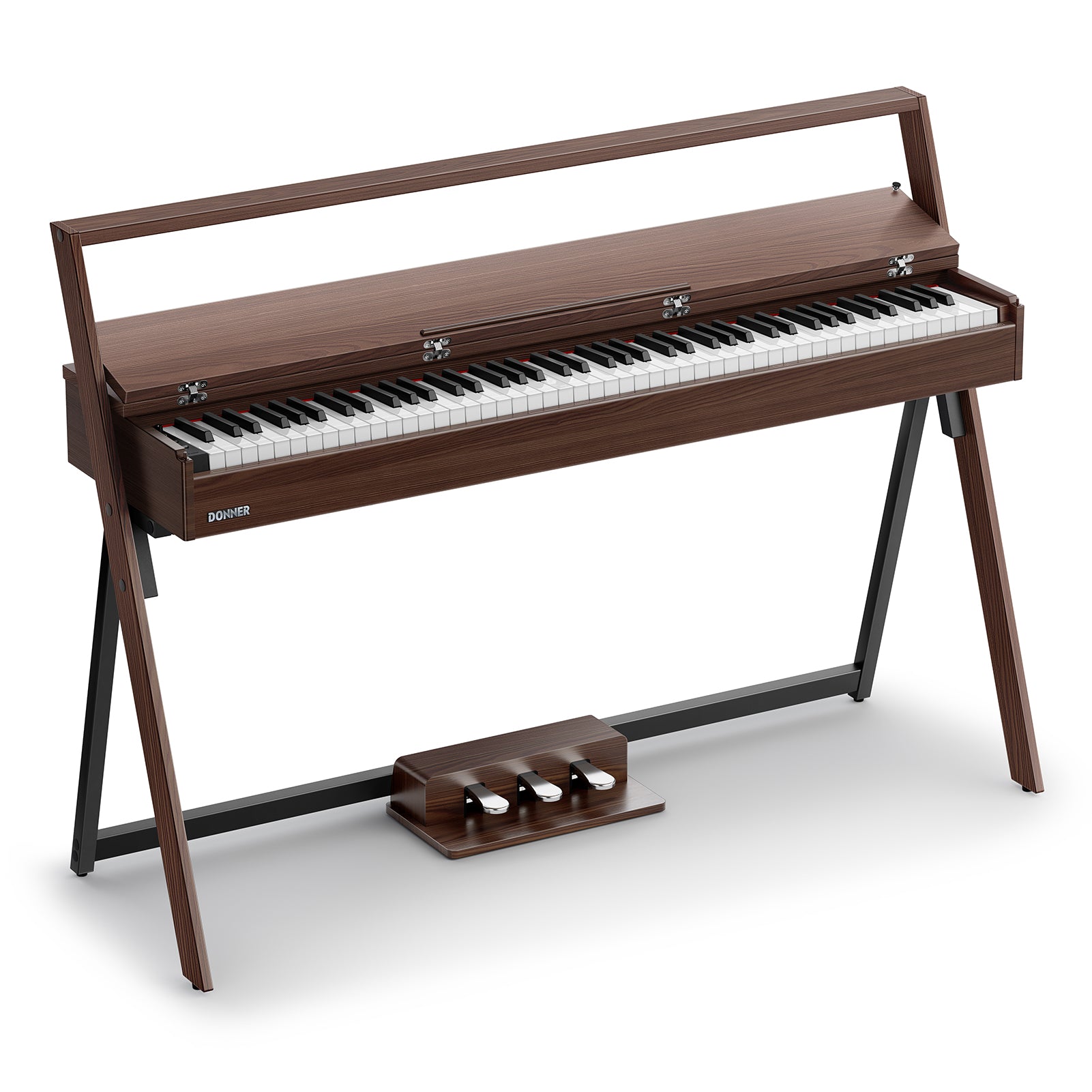 DONNER OURA™ R300 88-Tasten-Digitalpiano für zu Hause, Grau-Braun / Klavier von Donner Music - DE